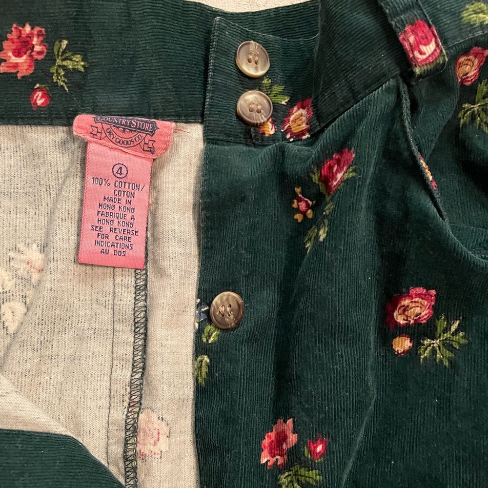 Floral Green A-Line Skirt - Picture 3 of 5